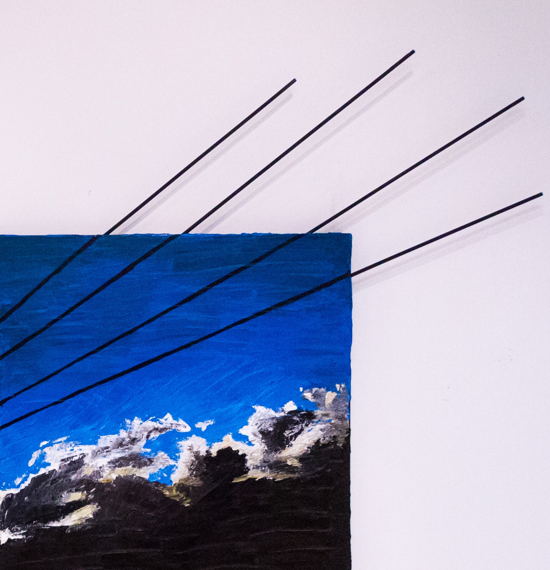   Obstacle   Mixed media  Oil on canvas and wood. 