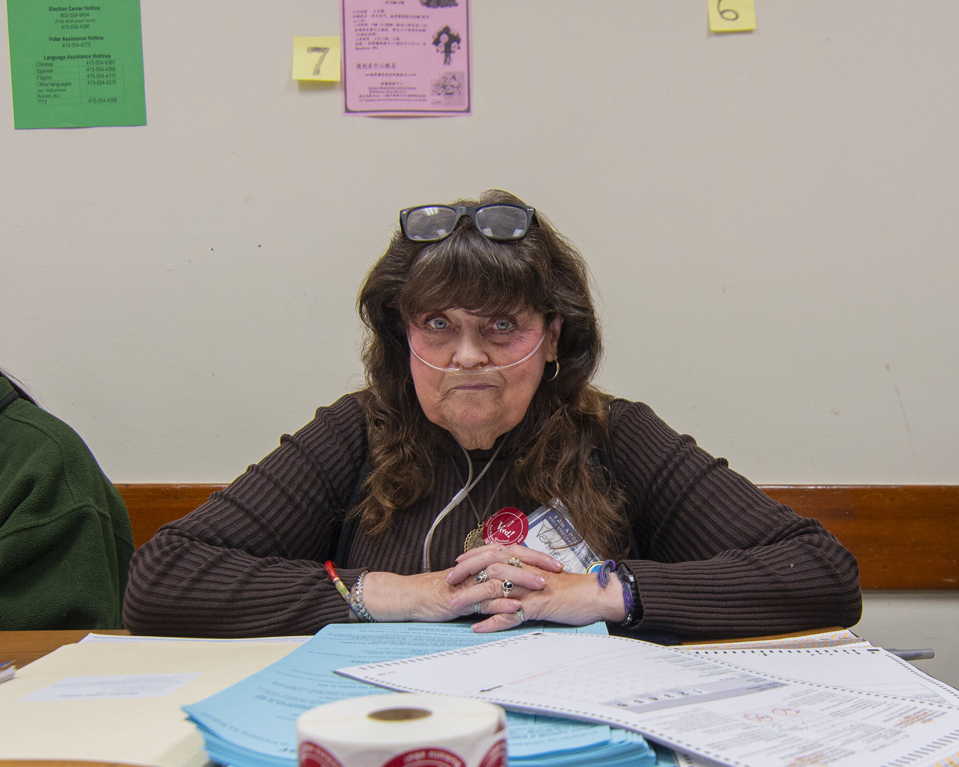 Poll Worker, Chinatown, San Francisco, 2019