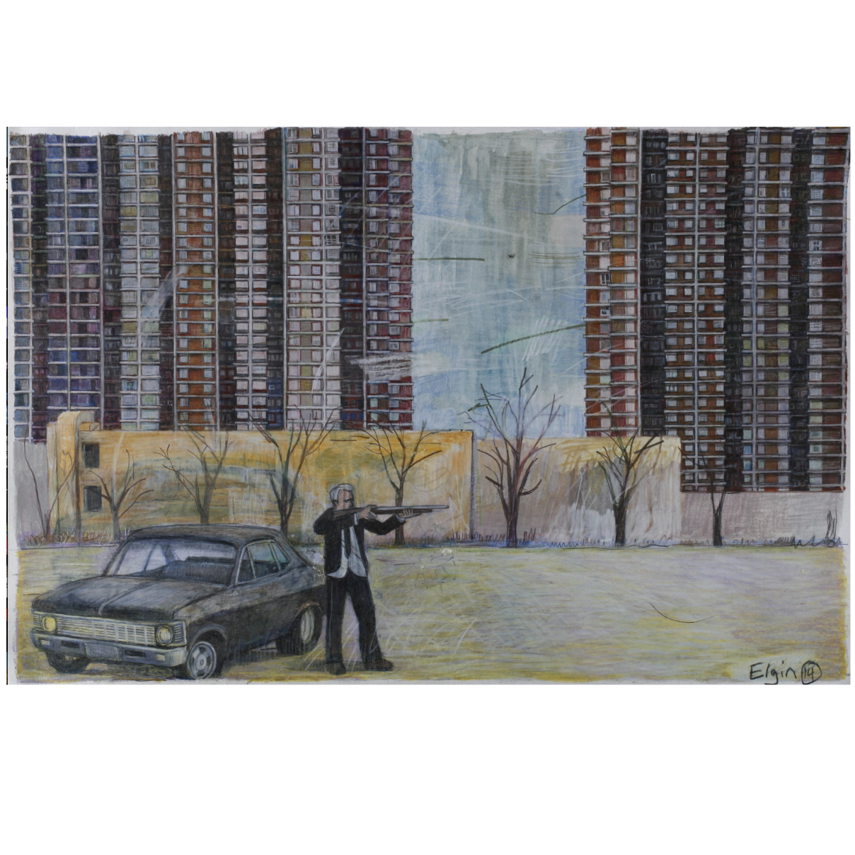 Desolate City,
Pencil on Paper 2014