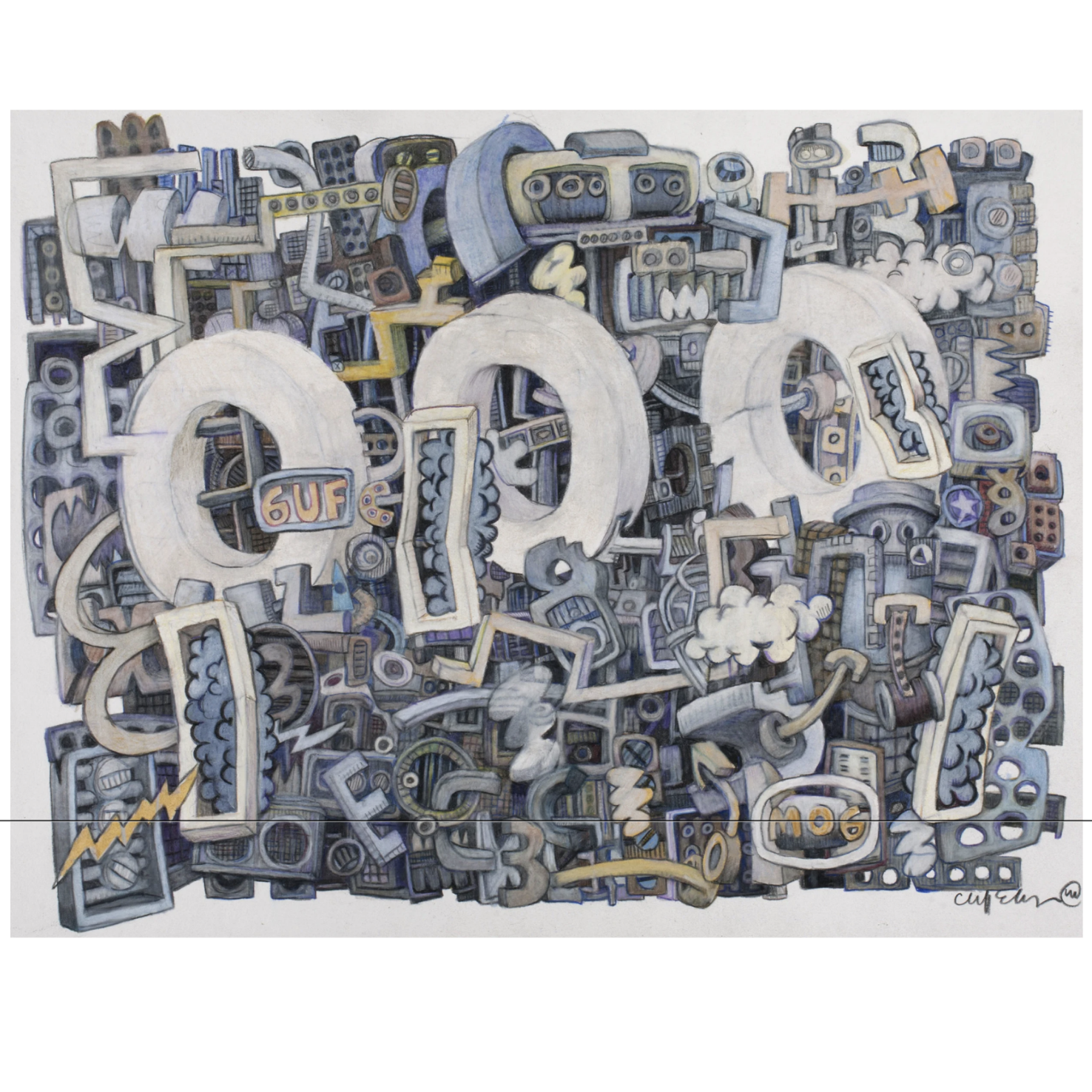 Untitled: Abstraction #6, 
Pencil on Paper 2014