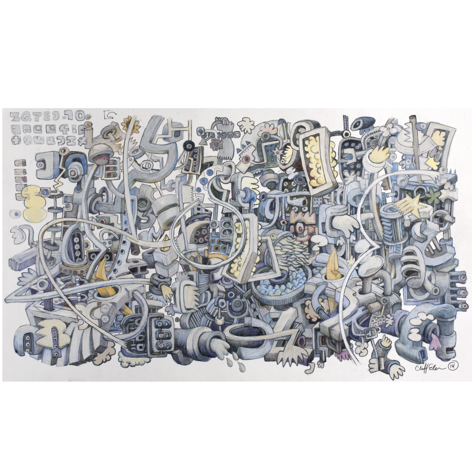 Untitled: Abstract #10,
Pencil on paper 2014