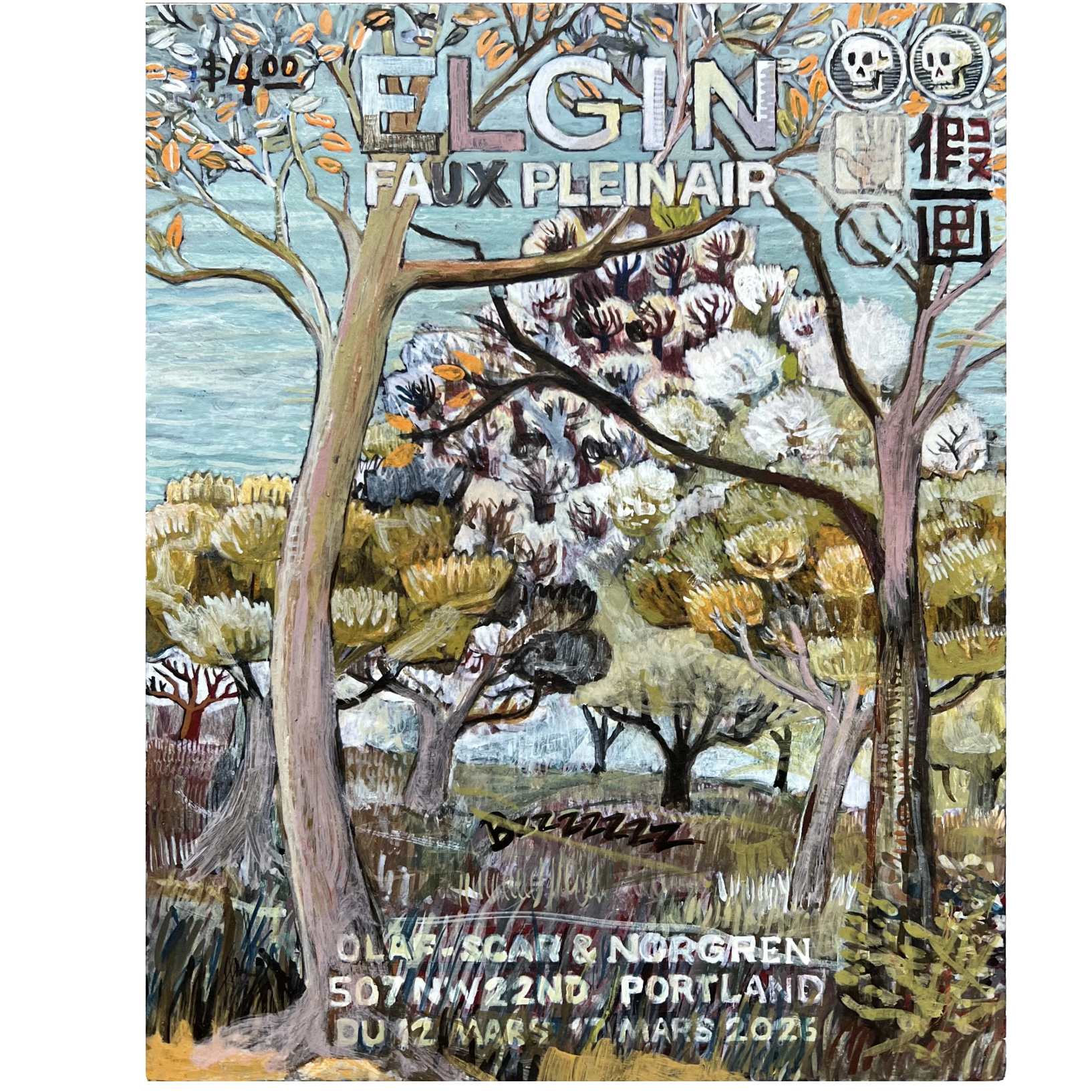 Faux Plein Air #3,
Egg Tempera on Panel 2026 (I think I'm around 75% of the way done)