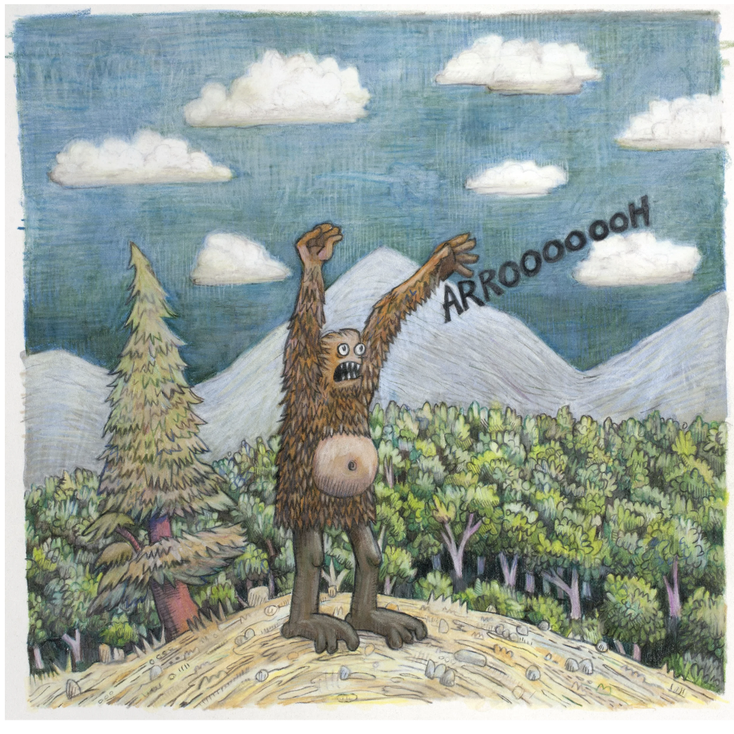 The Lonely Yeti,
Pencil on Paper 2014