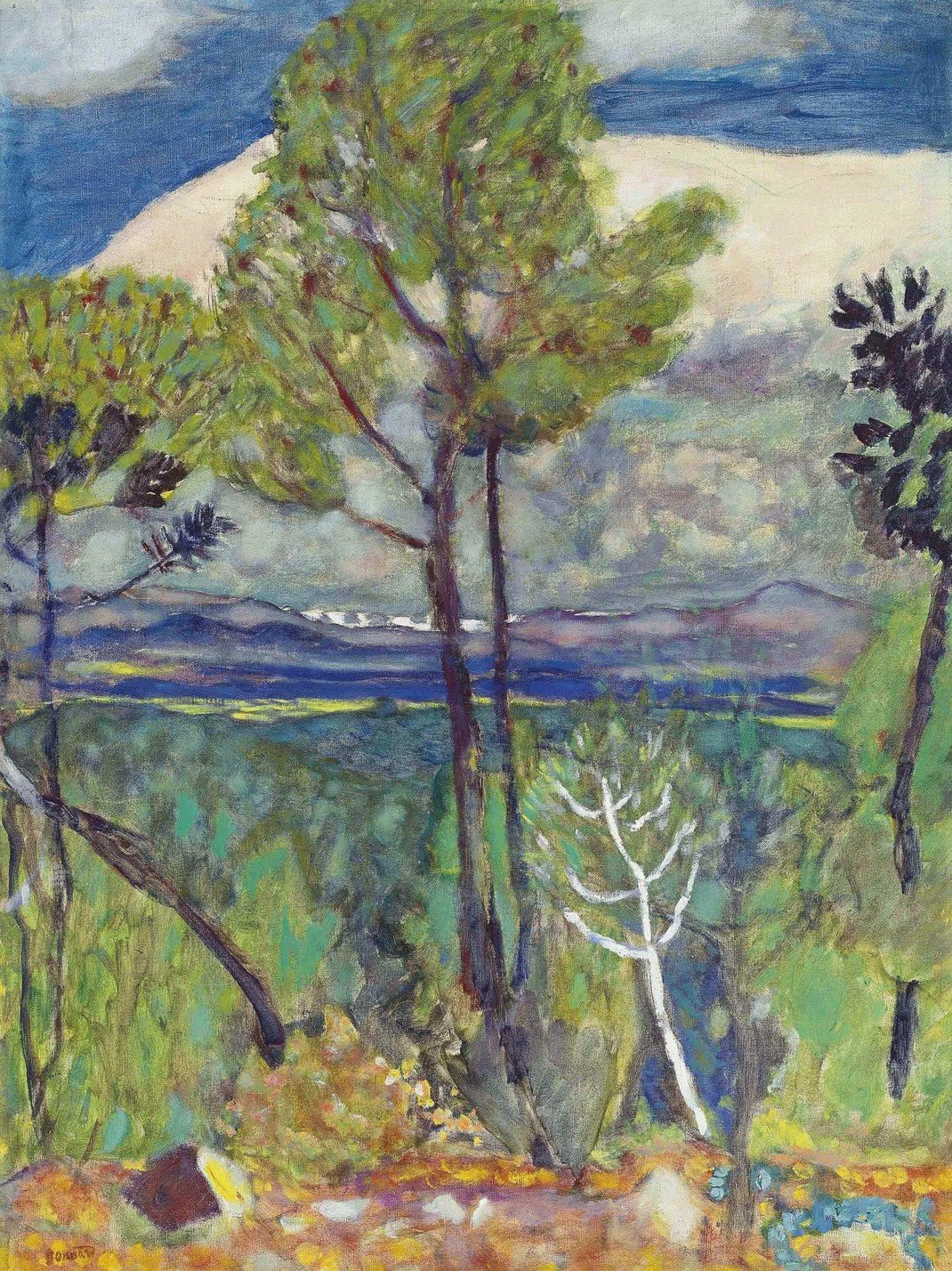 Pierre Bonnard, 'Les pins, bord de mer (pine trees by the coast)', c.1923.jpg
