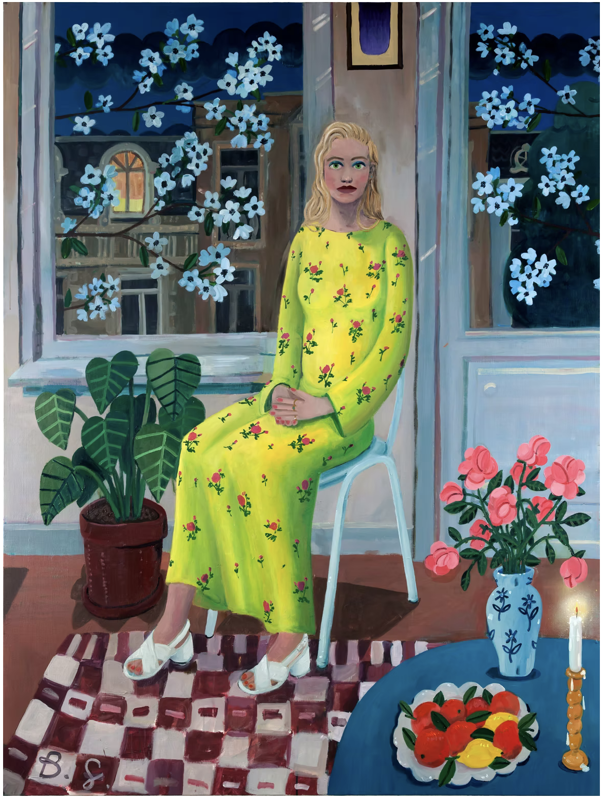 BEN SLEDSENS Girl in the Yellow Flower Dress, 2018.png