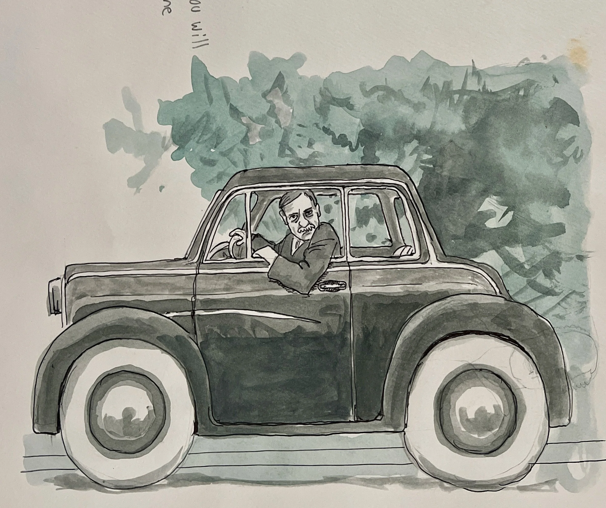 Guston Car Sketch