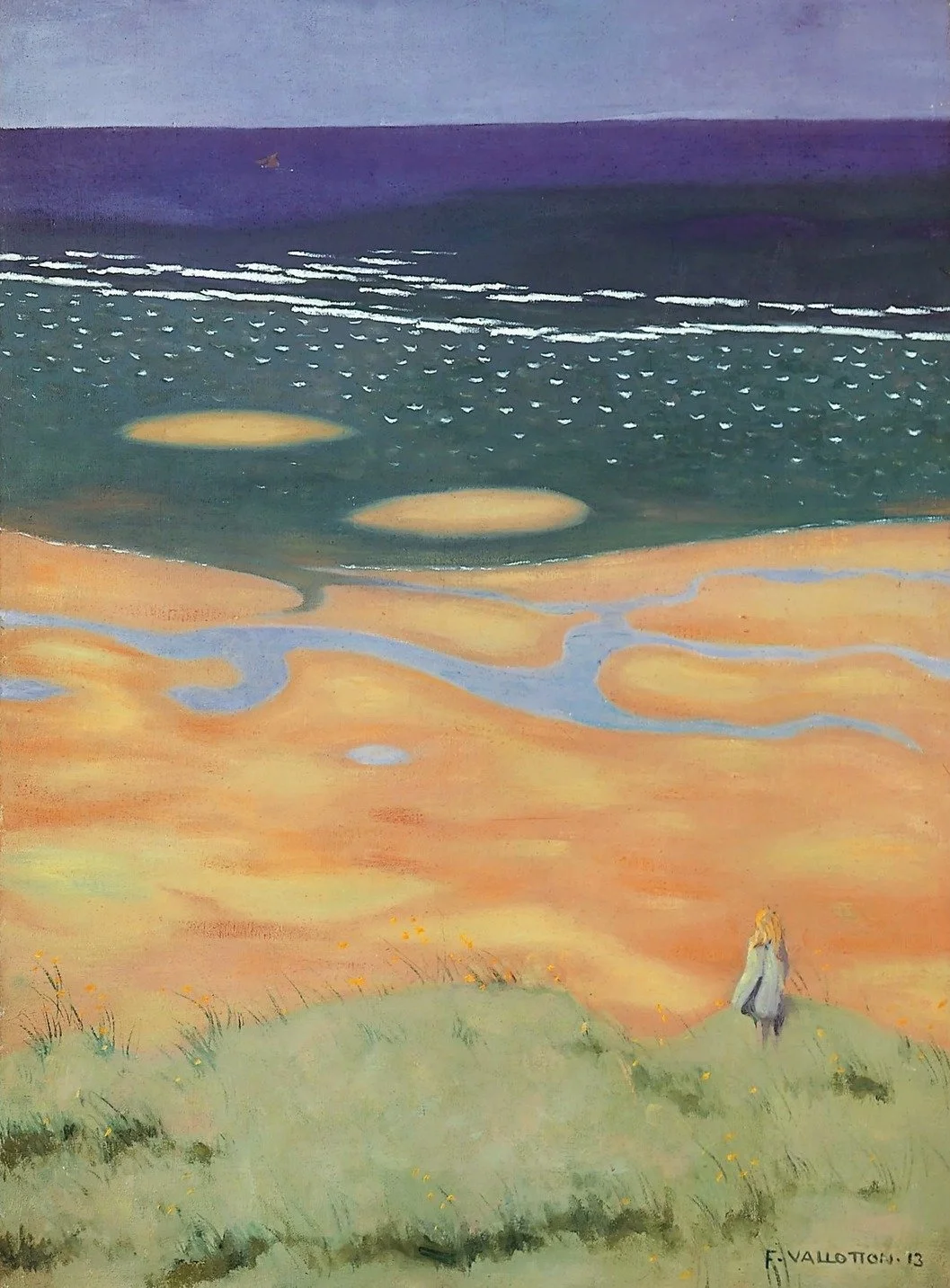 rising tide, Houlgate - 1913