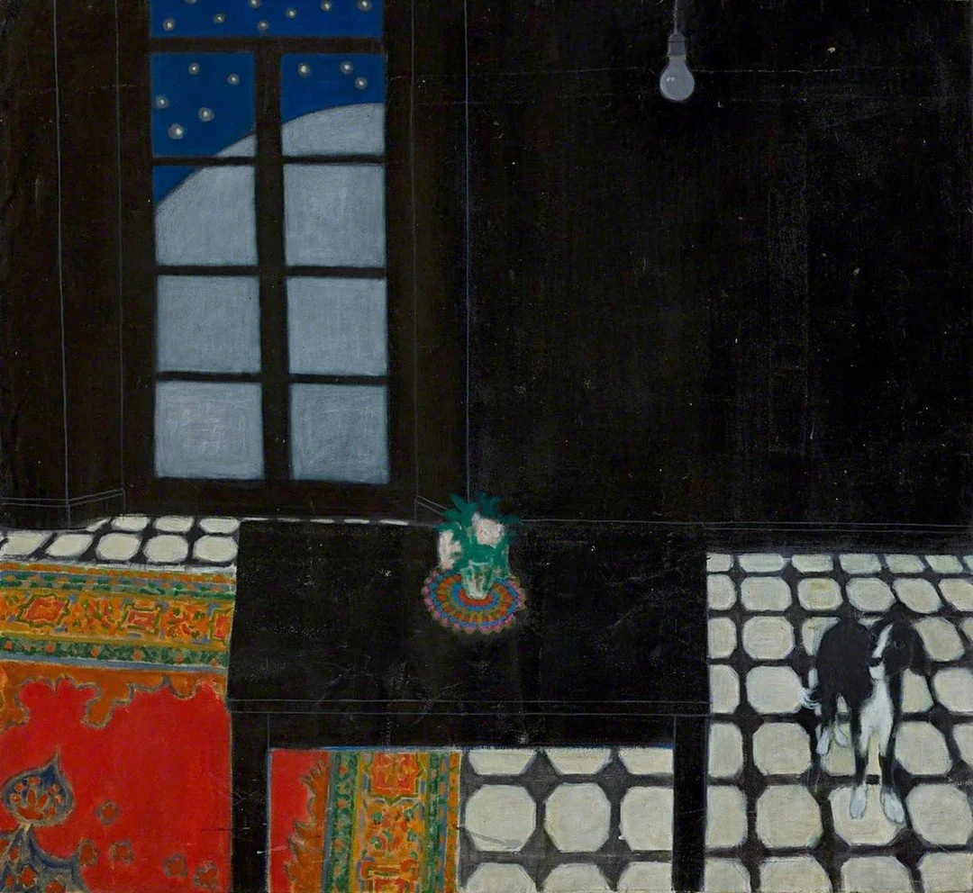 Interior w/dog - 1970s