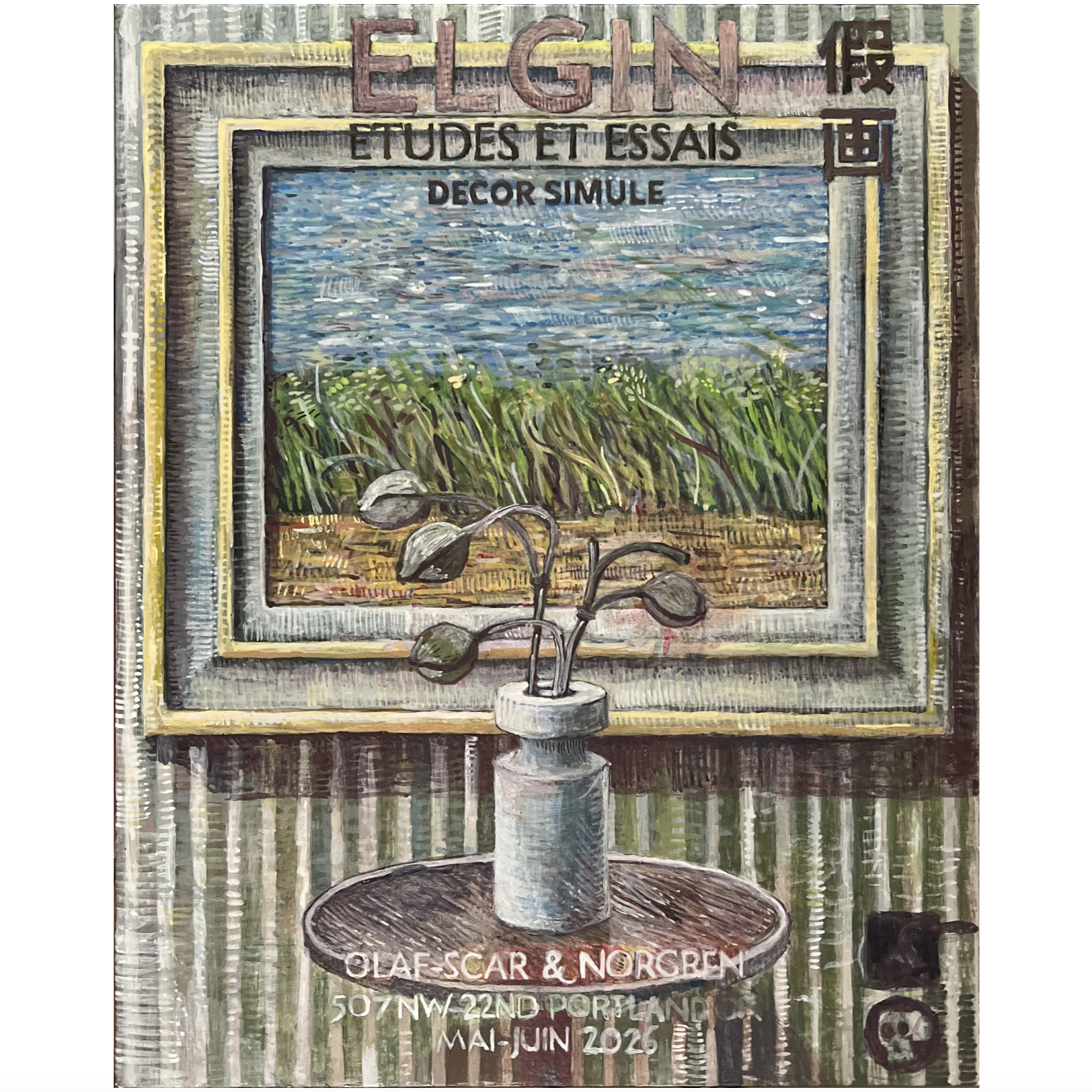 Etudes Et Essais #3, Decor Simule,
Egg Tempera on Panel, 2026