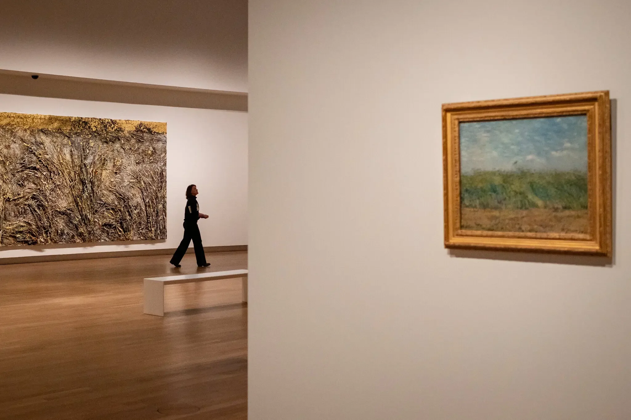Installation view of Kiefer and Van Gogh