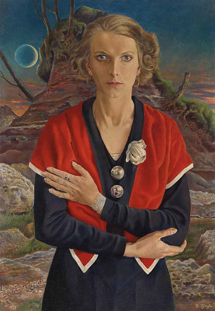 Stern looking lady
