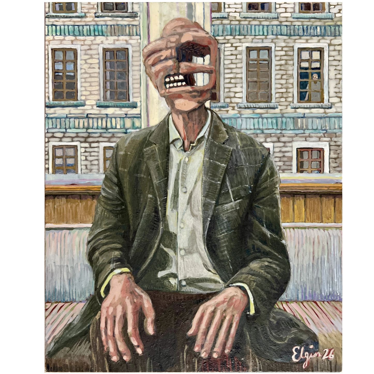 Study of a man sitting,
Egg Tempera 2026