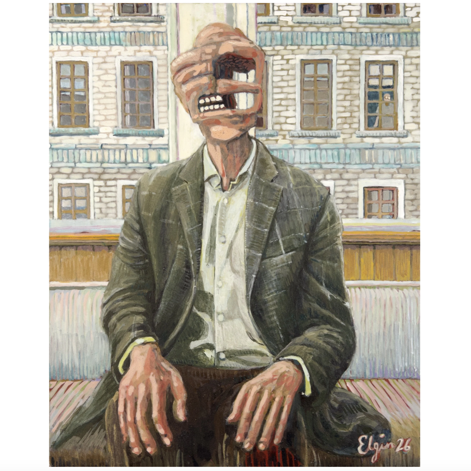 Study of a man sitting,
Egg Tempera 2026
