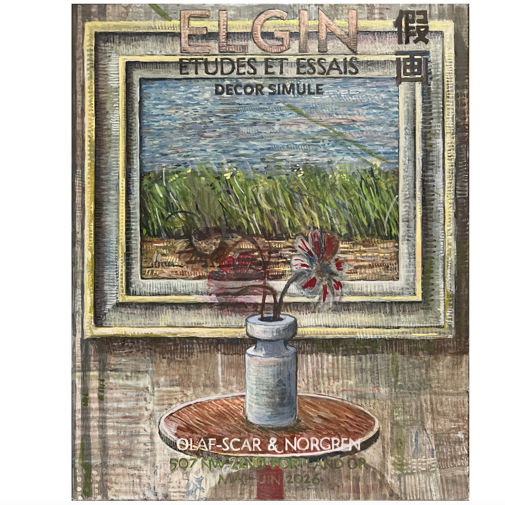 Etudes Et Essais #3, Decor Simule,
Egg Tempera on Panel, 2026