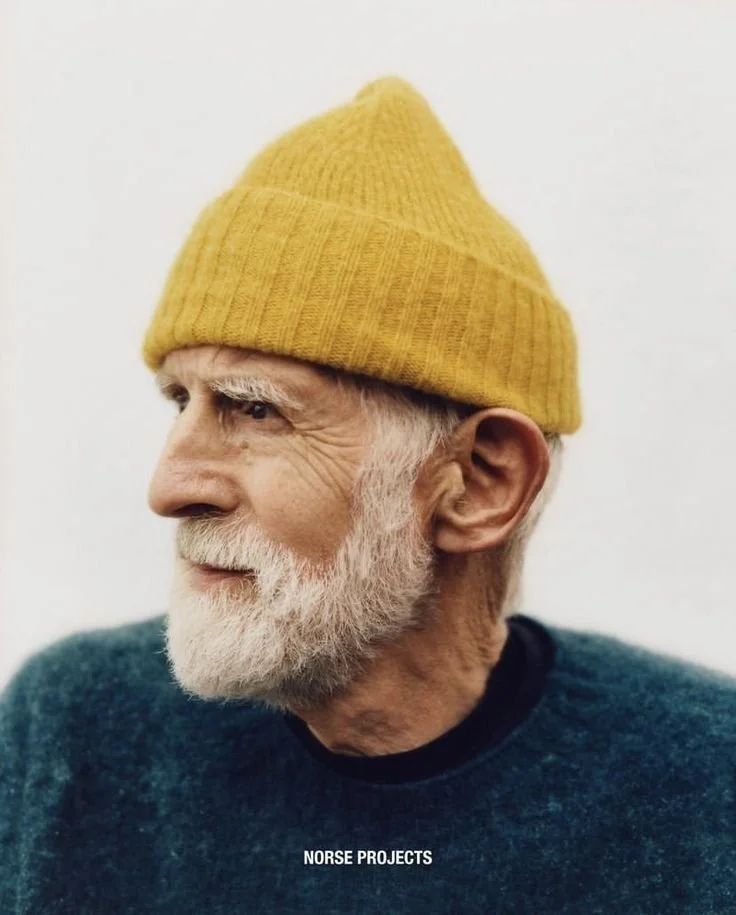 profile of old man used as inspiration for my egg tempera painting.