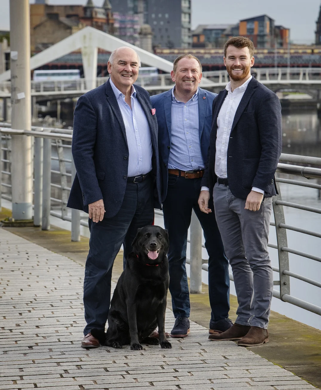 Graham, Stuart, Rory and Toby (the faithful Glasgow Whisky dog) 