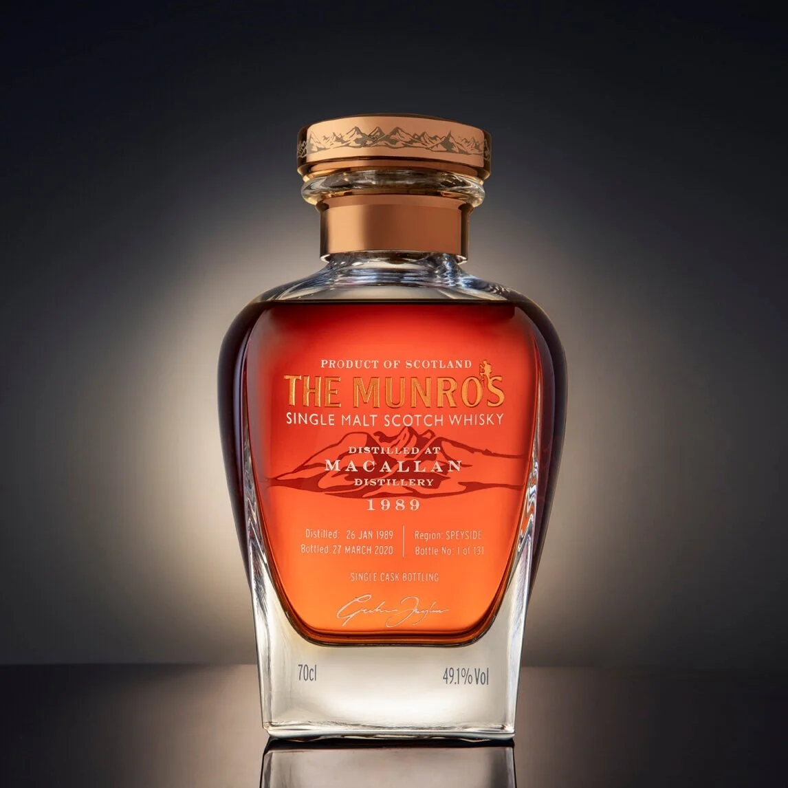 The Munros 1989 Macallan &amp; Glencairn Crystal Decanter