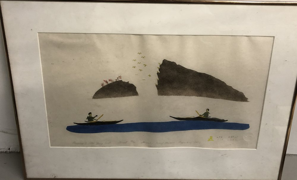 An Inuit art print that was saved from the landfill