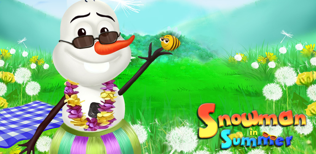 Summer Snowman Salon Ever wanted to design your own snowman but didn't have enough snow to get started? Snowman in Summer is the perfect app for you!This creative game lets you make a DIY snowman no matter what season it is. Roll up balls of snow and place them on the screen, stacking them to make the perfect snowman shape. 