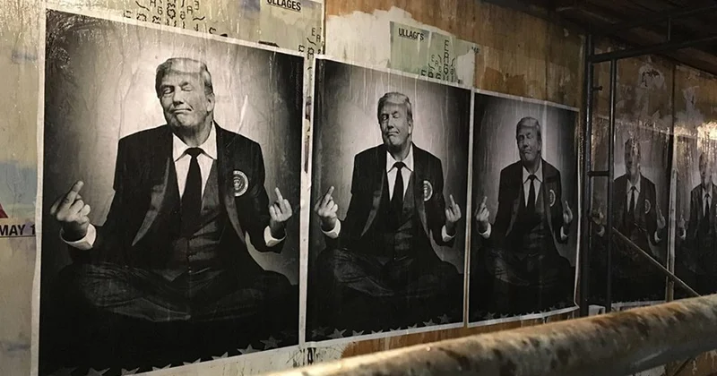 Pro-Trump street art in Los Angeles