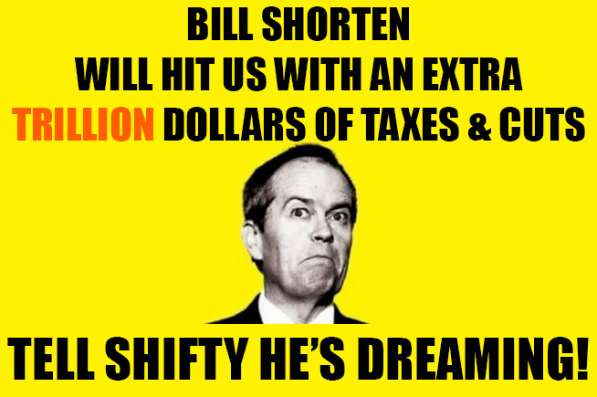 One of Palmer’s slogans on thousands of billboards and ads on prime-time TV and across social media, all designed to keep Labor from governing, and to keep Palmer profiting from the current LNP mob.