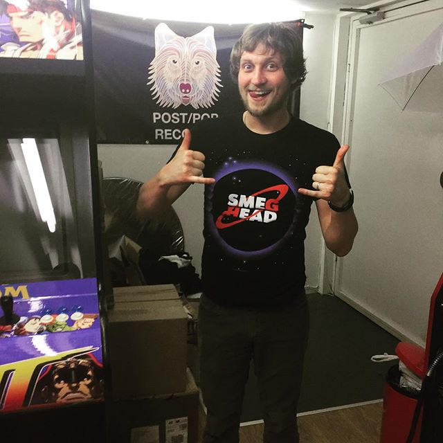 Billy from The Subways turned up at POST/POP with his SMEGHEAD tshirt! That's dedication to the podcast!