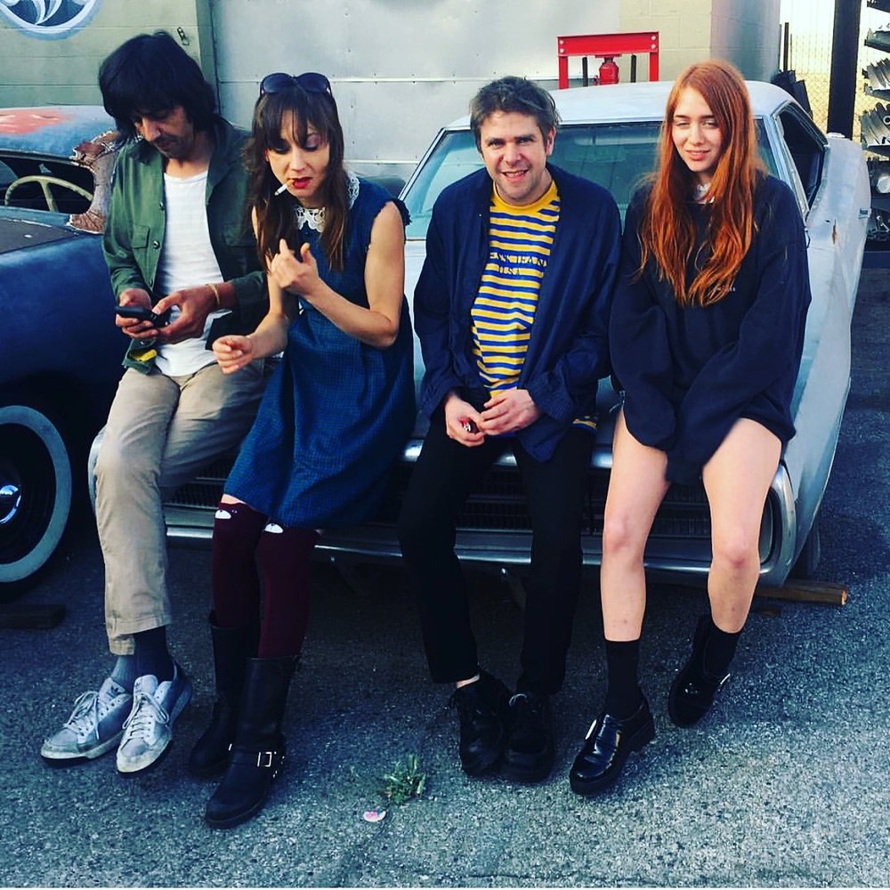 L-R // Aaron Sperske, Annie Hardy, Ariel Pink and Charlotte Ercoli. Photo by Joe Cardamone.