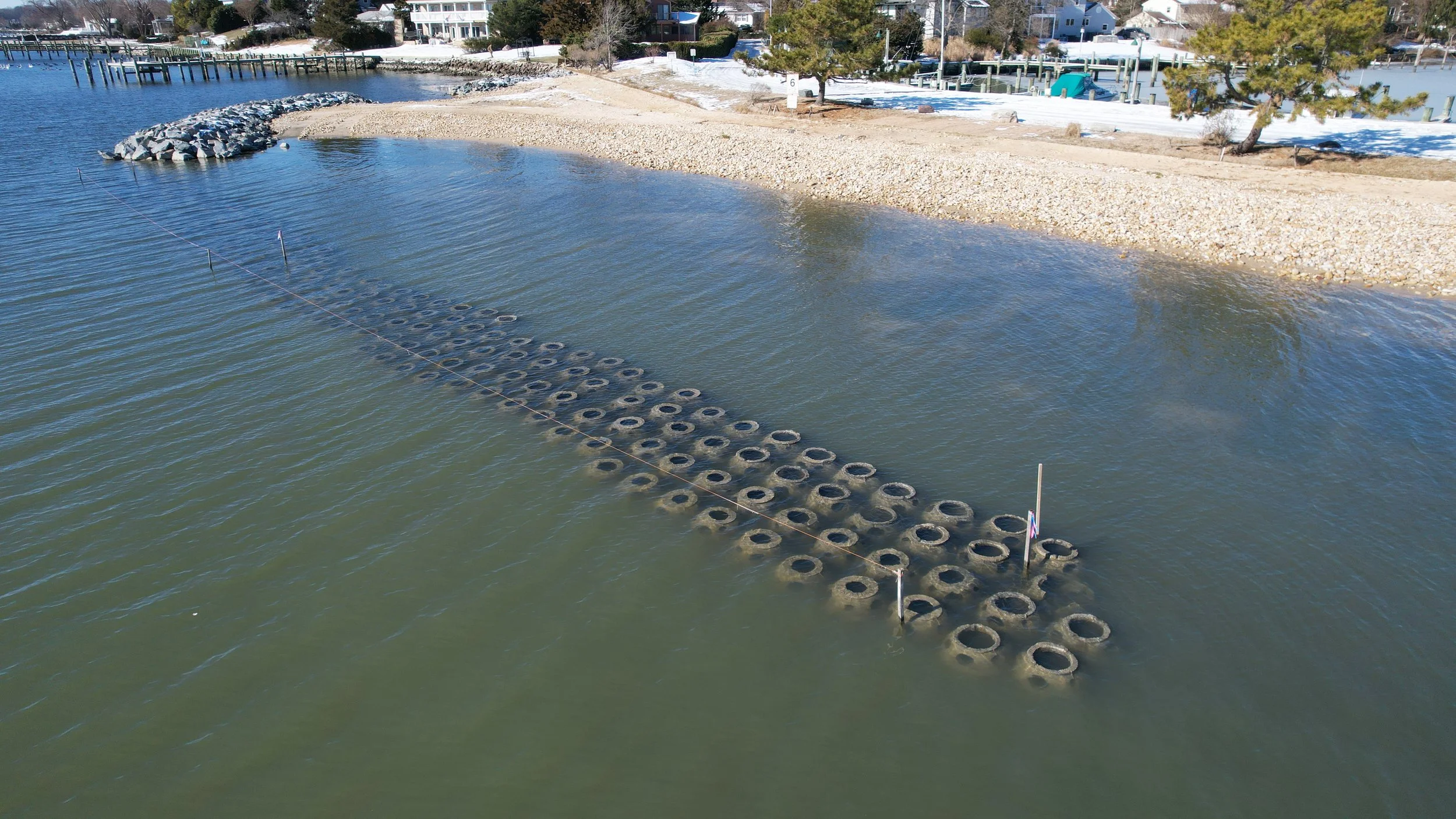Installed Oyster Reef Balls