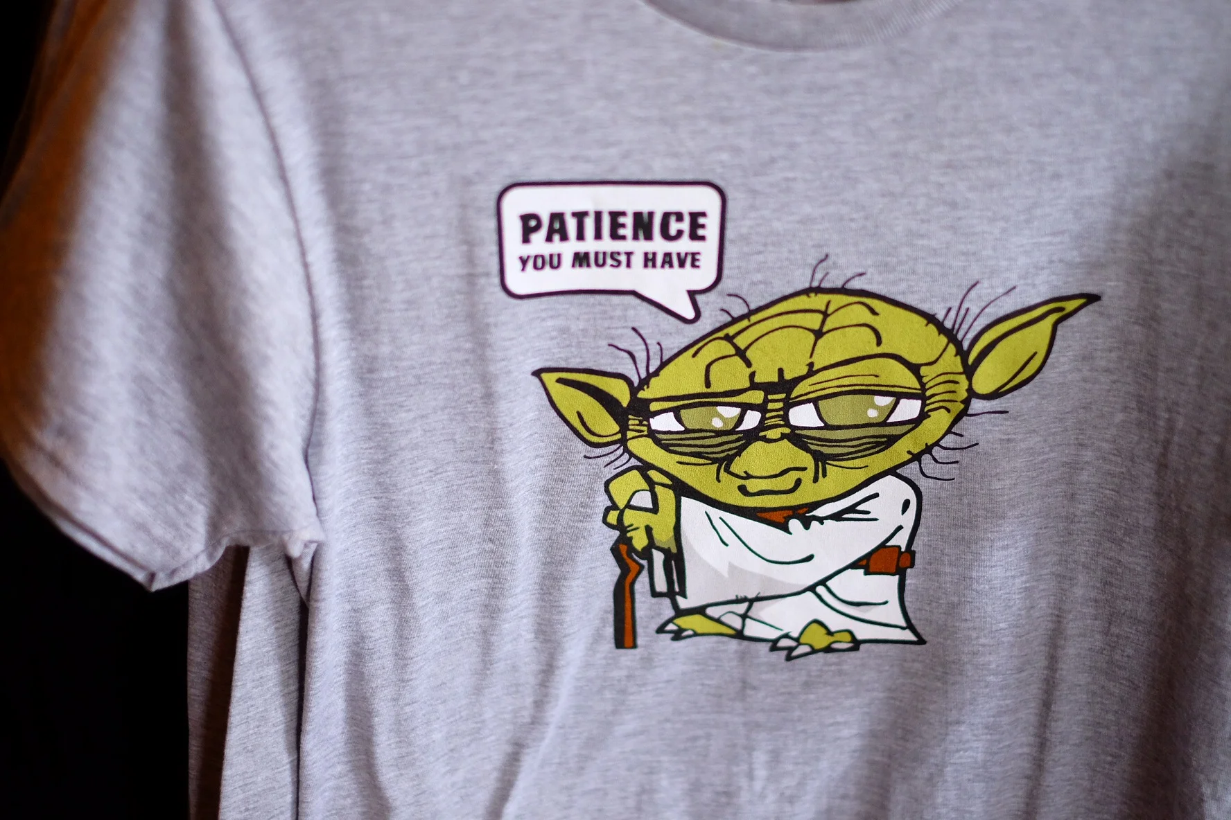 Colin may have remained chill and calm this morning when we announced Disney, however he has very short patience. So we have told him "patience" is his word for this trip. Unfortunately this shirt was only in adult size.