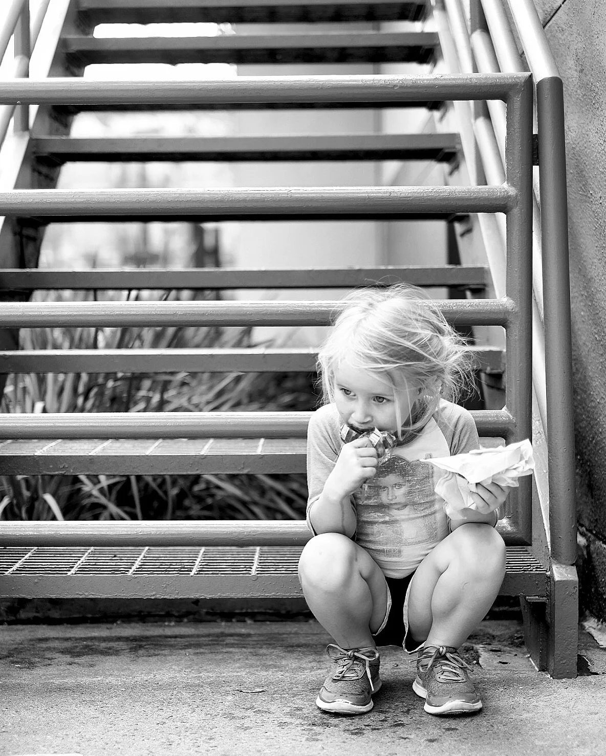 A girl and her Popsicle.