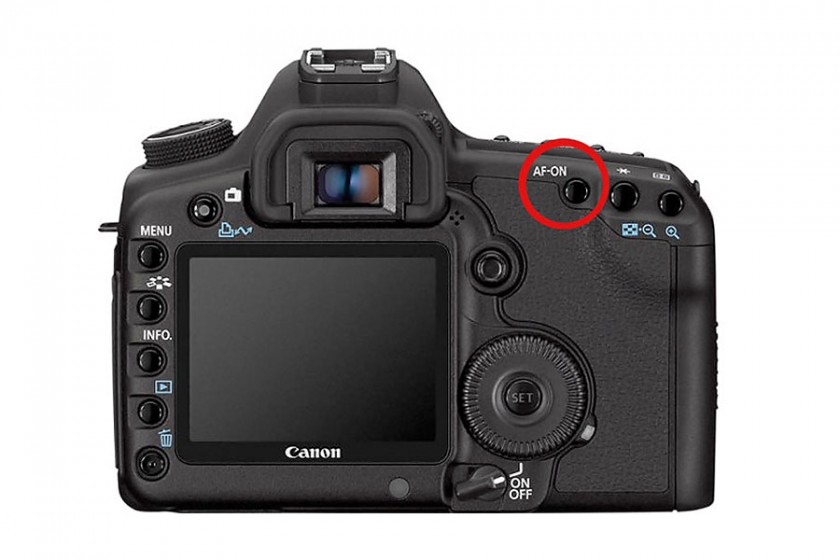 You can see the Back Focus button here on a Canon. All cameras label them differently, so do some research on your camera model or contact me and I will help you locate it!