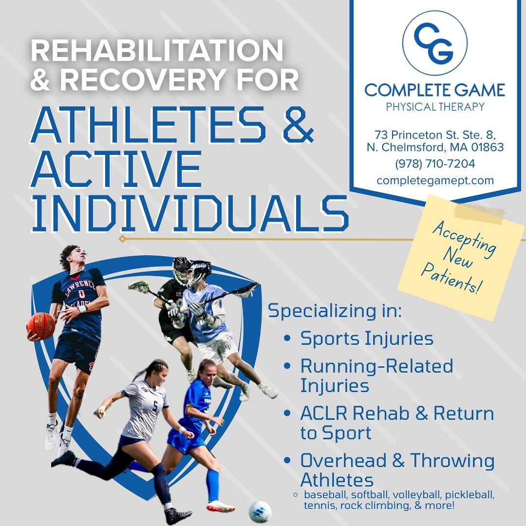 🦵Is pain or injury holding you back from the activities you love? ⛹️‍♀️🏌️🚴‍♀️🏃‍♂️🏃‍♀️
At Complete Game Physical Therapy, we specialize in rehab, rehabilitation and recovery for athletes and active individuals— from weekend