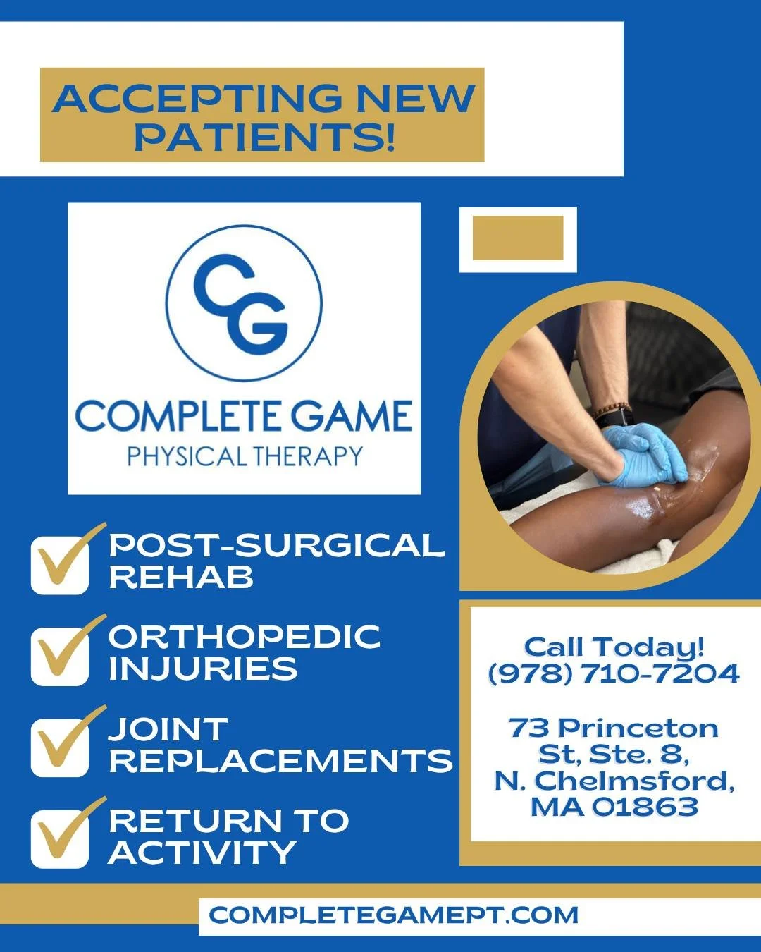 We help athletes and active individuals of all ages get back to the sports and activities they love.  We offer one-on-one treatment with a Doctor of Physical Therapy.  We are in network with most major insurances and are open early morning and evenin