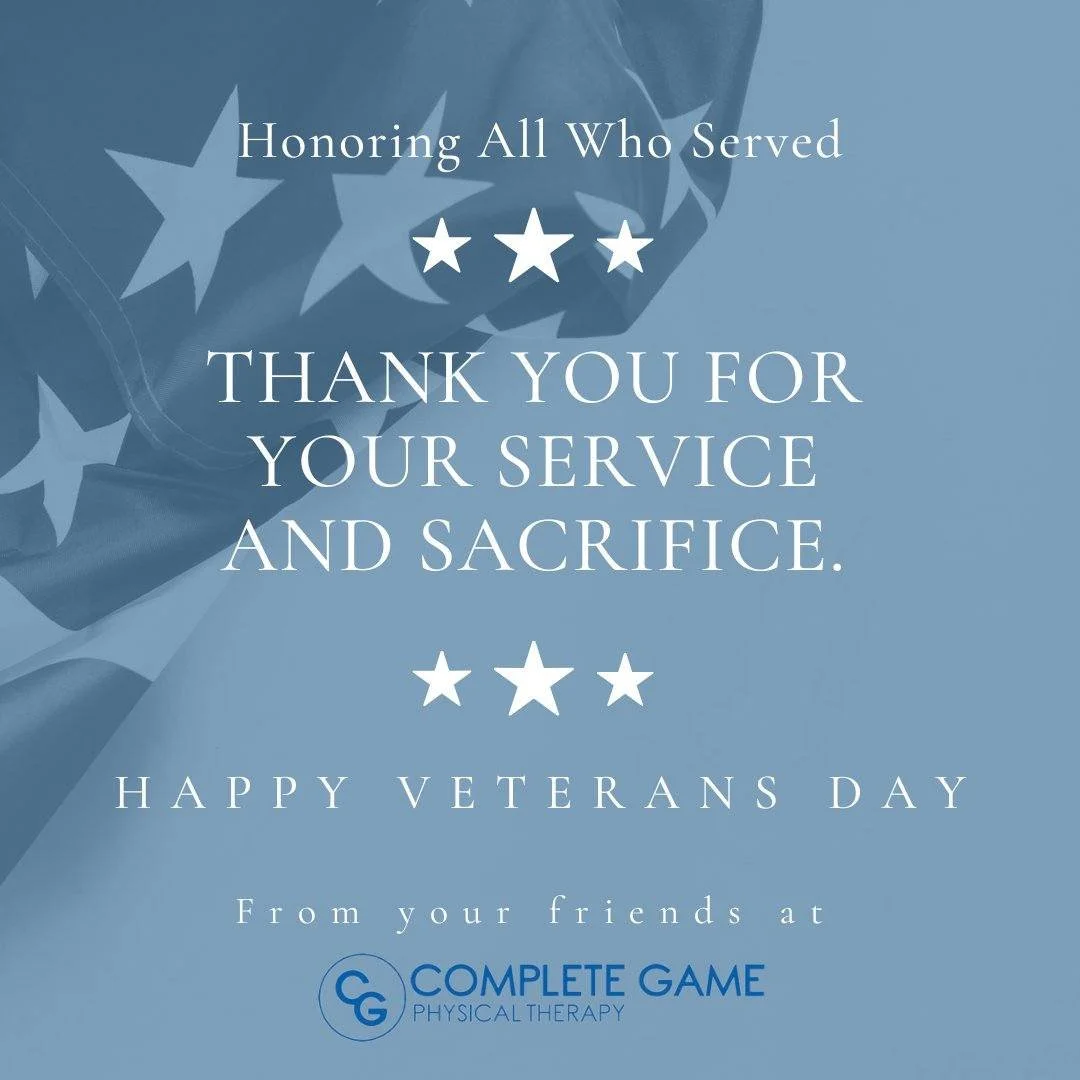 This Veterans Day, we pause to honor the heroes among us &mdash; those who have served and those who continue to serve.
Your strength, courage, and selflessness inspire us every day. Thank you. 

#VeteransDay #ThankYouVeterans #CompleteGamePT