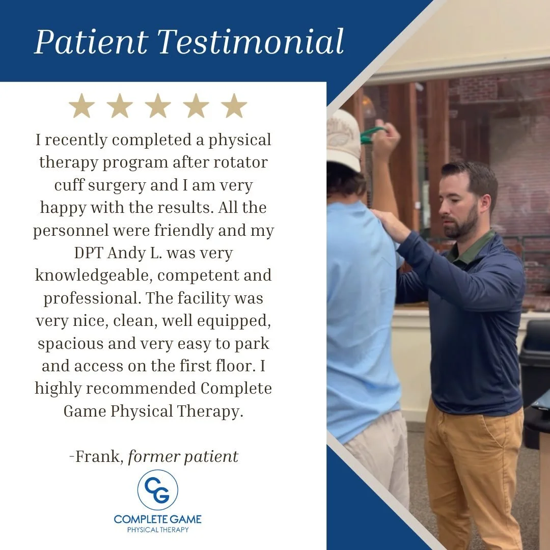 Your success is our mission.  Grateful for patients who put in the work and trust us to guide them back to doing what they love.
 
#CompleteGamePT #PatientSuccess #PhysicalTherapyWorks #chelmsfordma