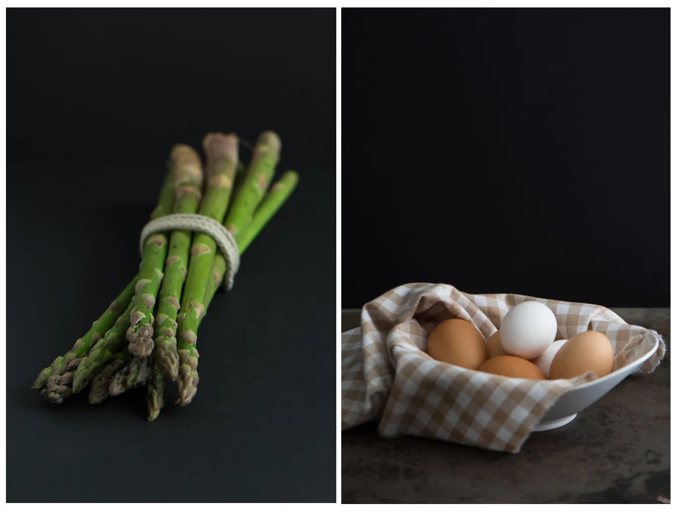 Asparagus and Eggs Still Life