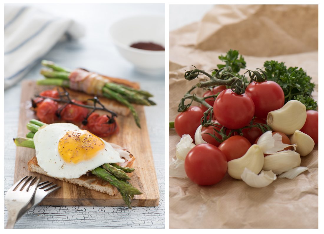 Eggs with Asparagus and Tomatoes