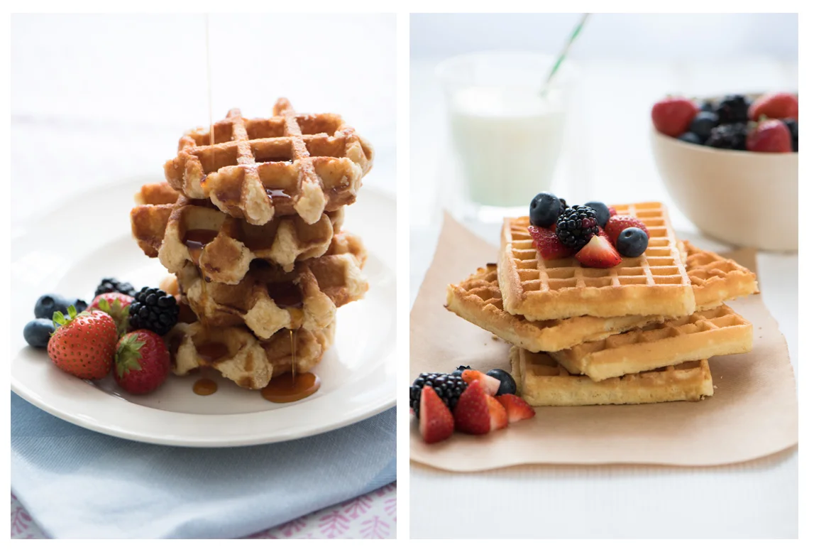 Waffles with Fresh Berries