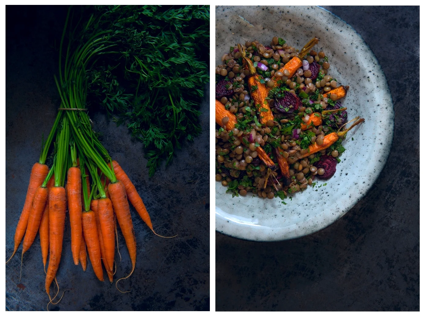 LENTIL AND BABY CARROT SALAD