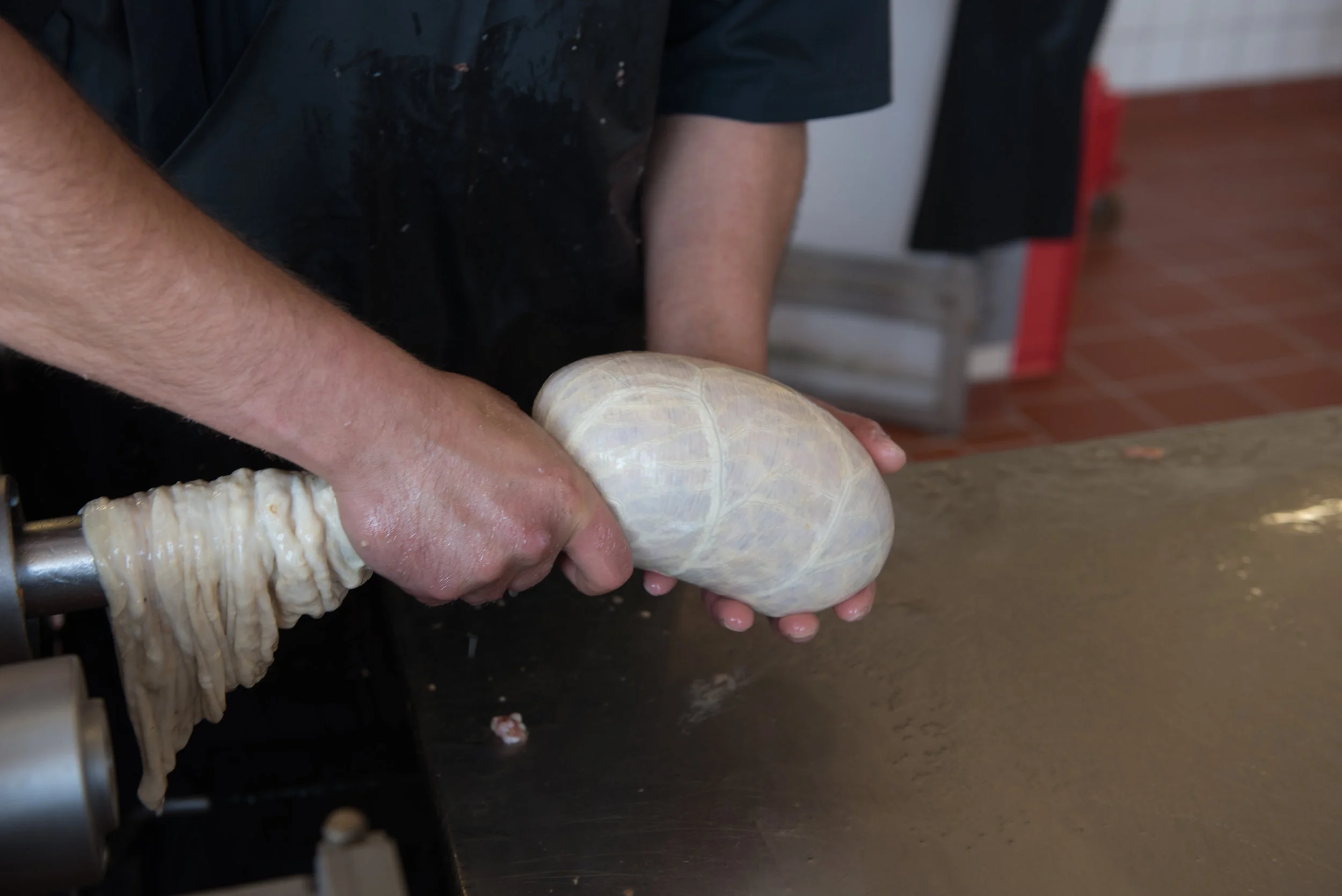 Sausages in the making at Hallgaard.jpg