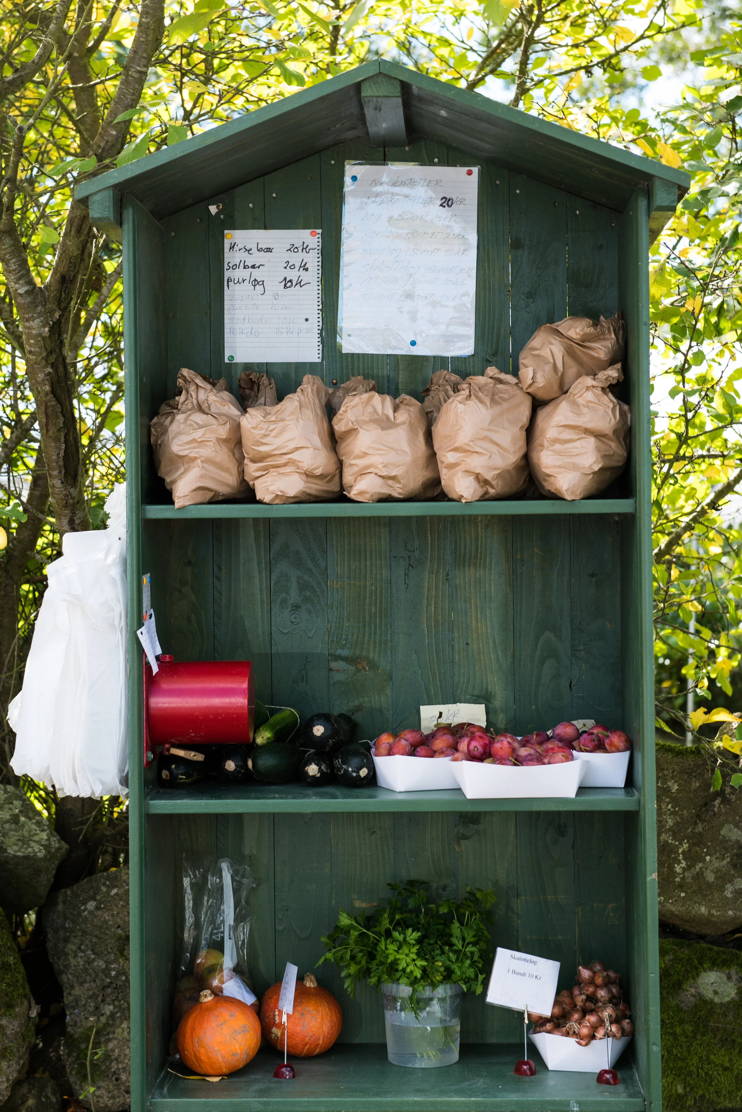 Fruit and Vegetables for Sale on the Roadside