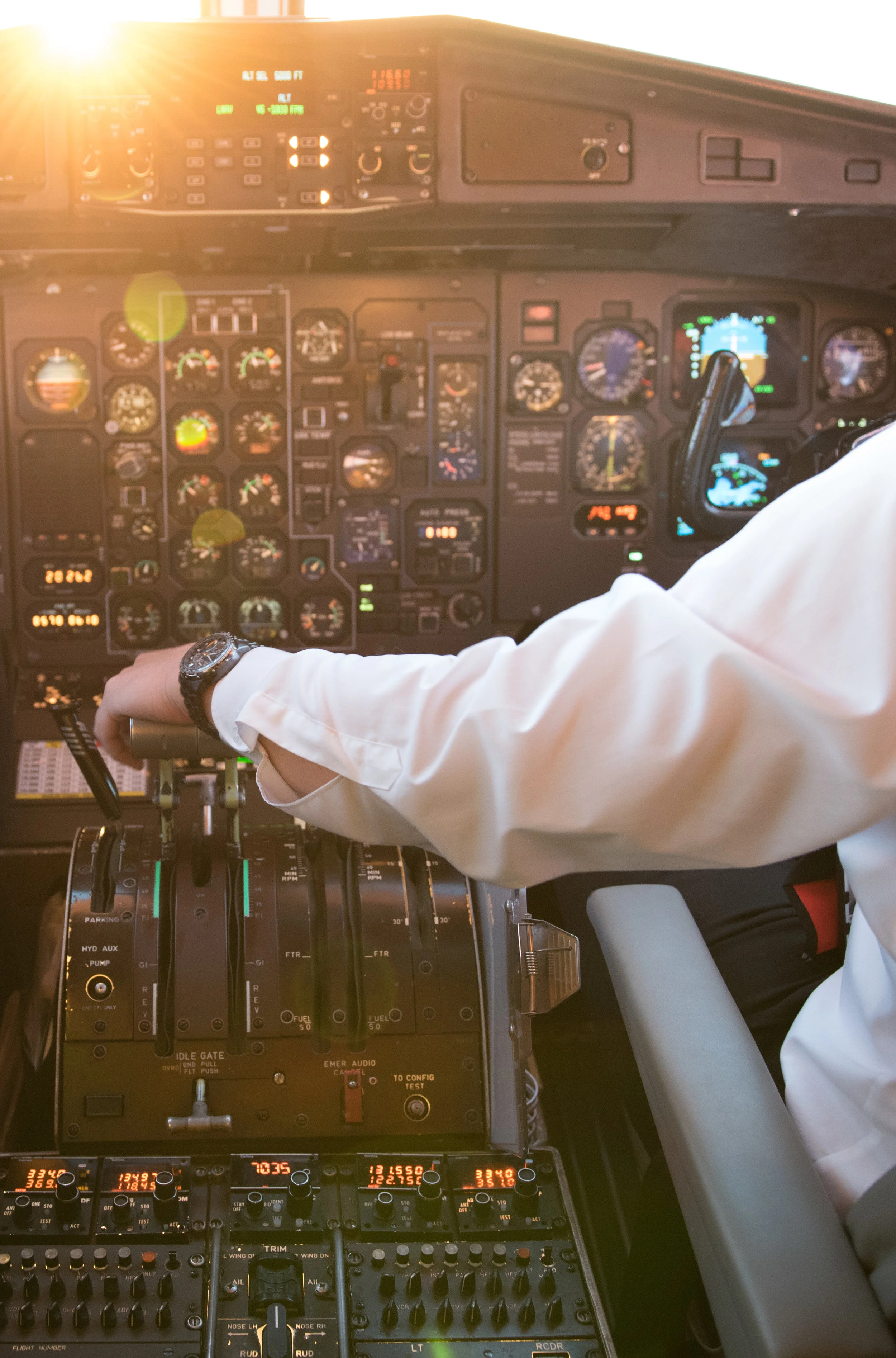 Cockpit at Sunset