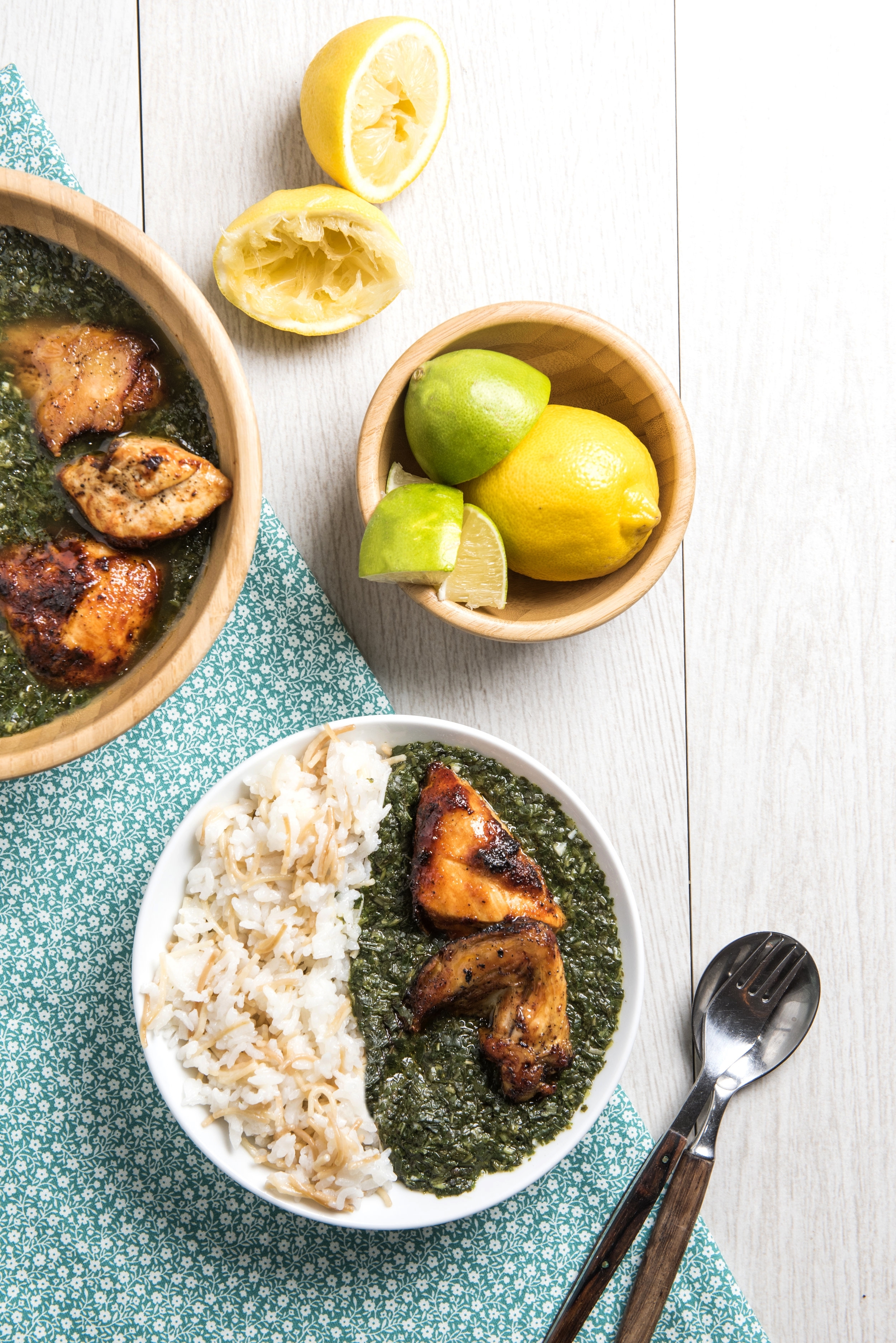 Molokhiya Jute Mallow Stew with Chicken