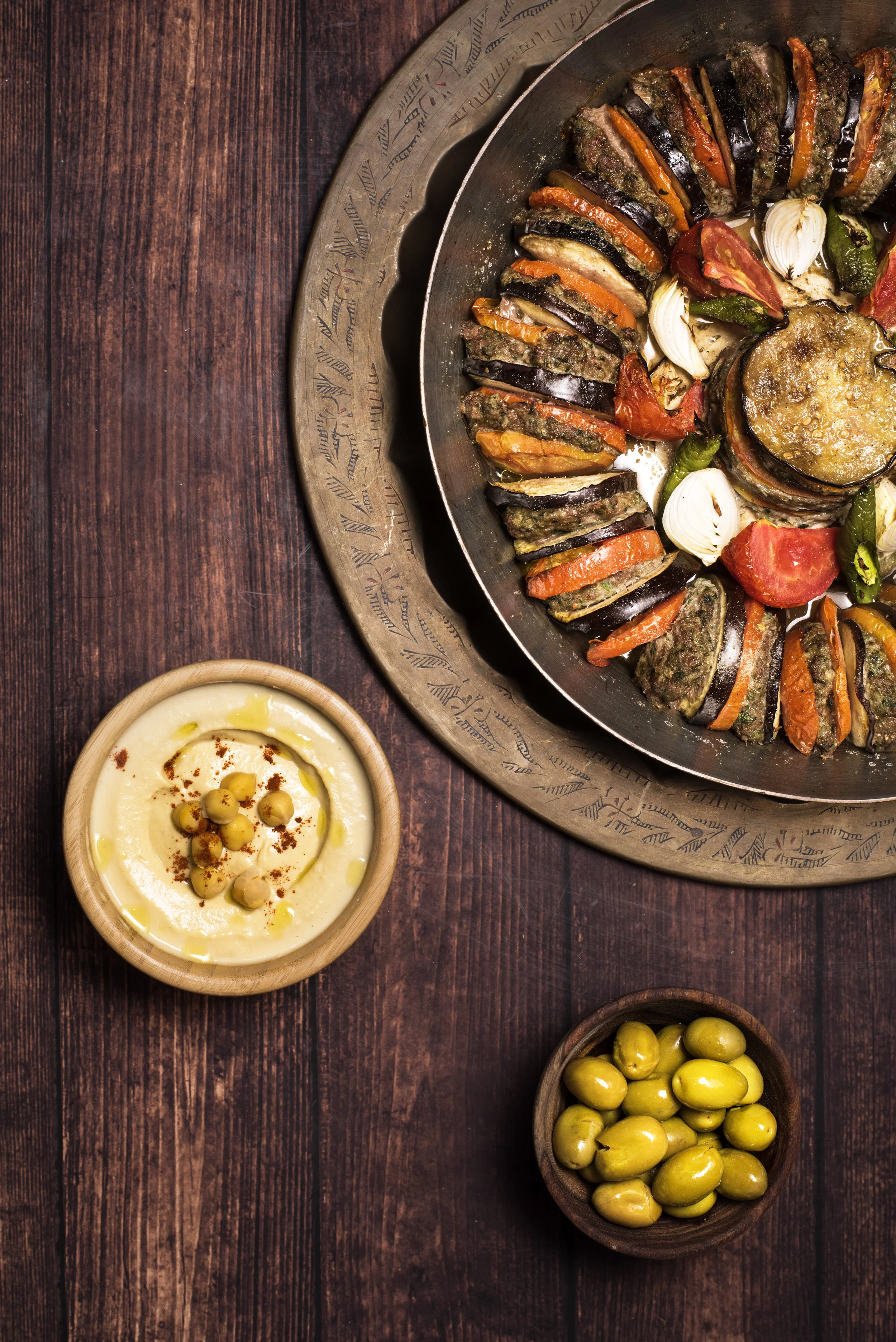 Lamb Kabab with Aubergine and Tomatoes Tray Bake