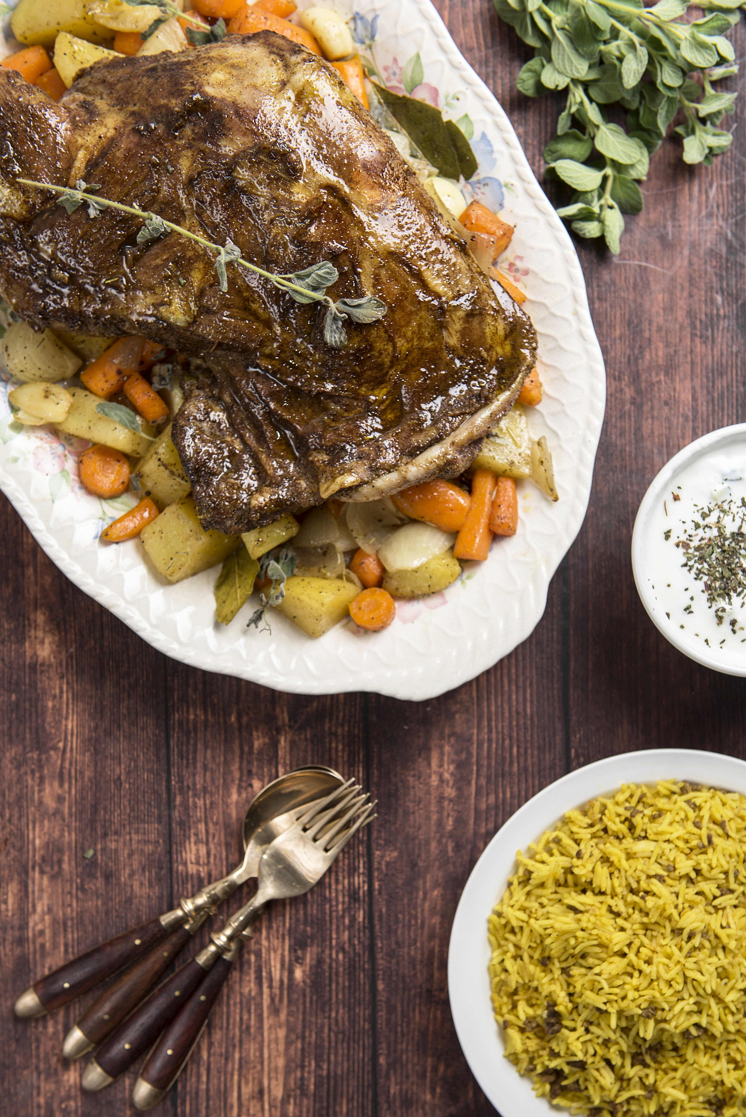 Middle Eastern Spice Rubbed Leg of Lamb