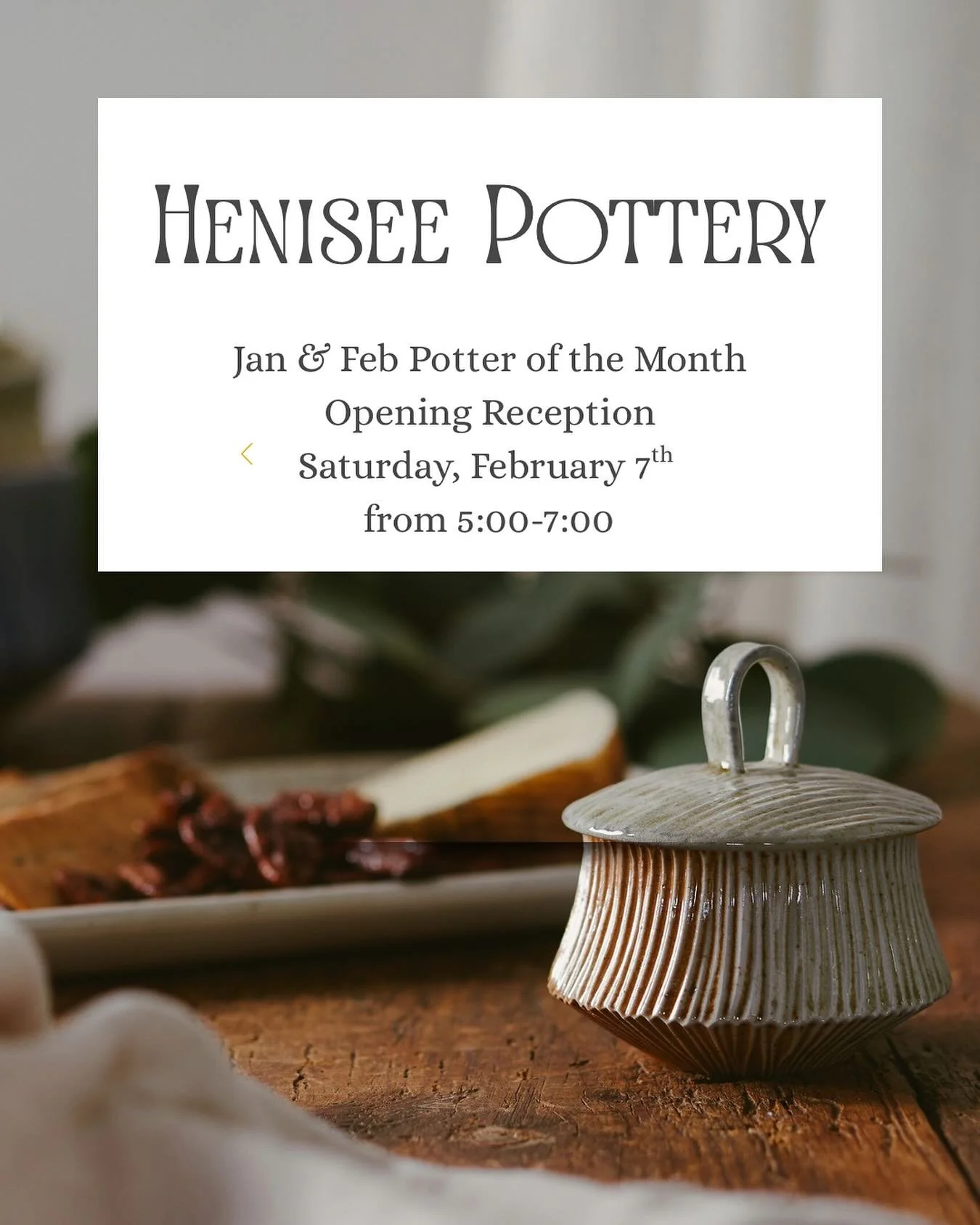 Very excited to return this year as Potter of The Month at Julie Millers shop in Phoenixville, PA.  Or rather potter of the months of January and February!! Such a joy to share the shop walls with other talented creatives! To name a few&hellip; @hele