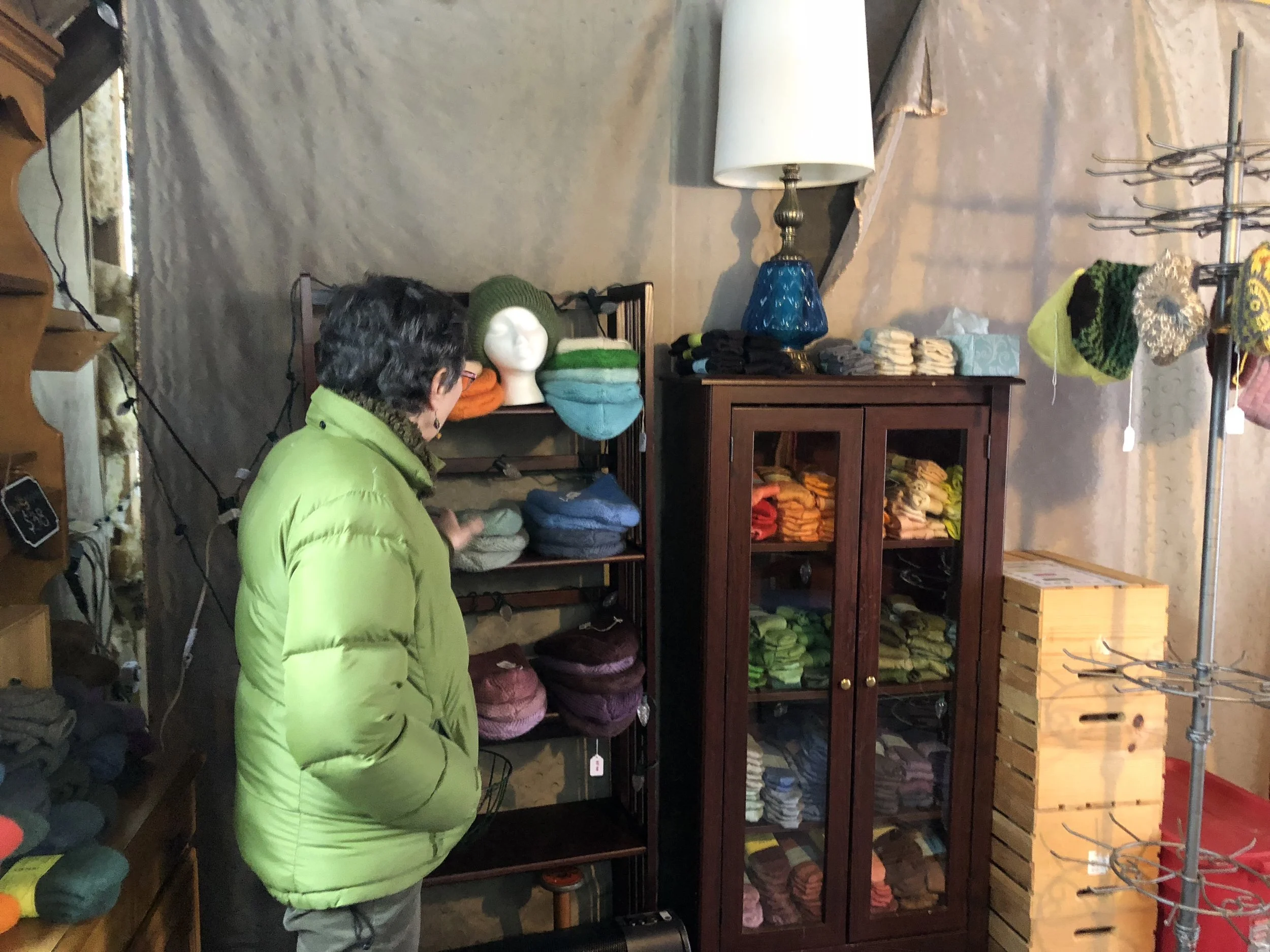 Lisa also runs a small business in which she sells products that are made from natural fibers. Photo: Maggie McAden