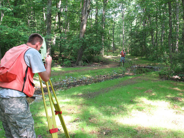 As-built survey of a stream restoration