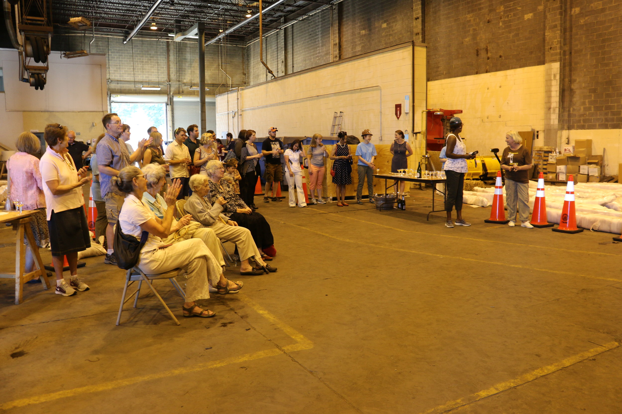  Volunteers and other  Friends of Alexandria Archeology  gathered in June 2017 to send the ship timbers to Texas A&amp;M University's Conservation Research Lab, an effort undertaken by the Save our Ship campaign. 