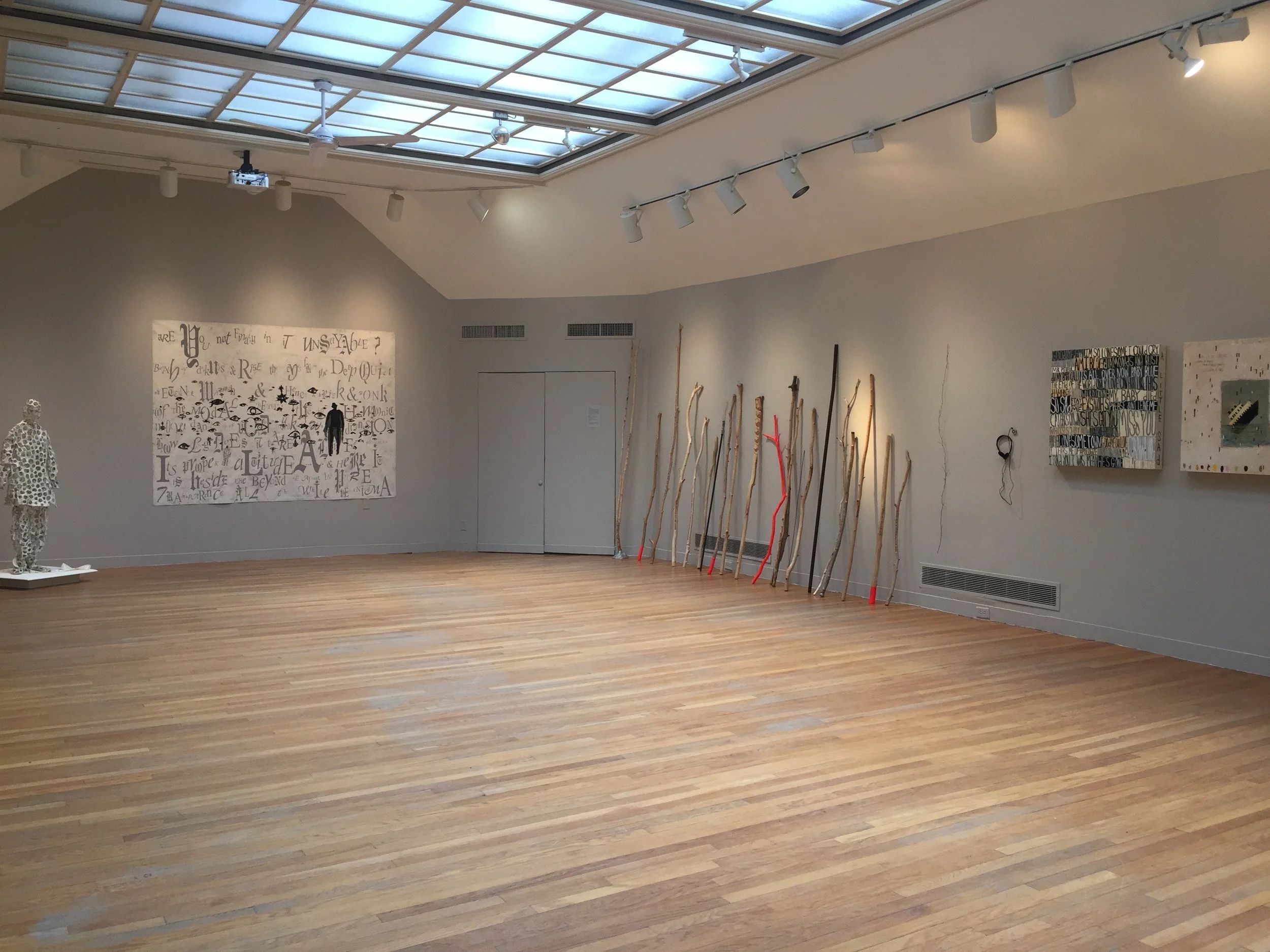 From left: Lesley Dill; Deb Todd Wheeler (walking sticks); Squeak Carnwath 